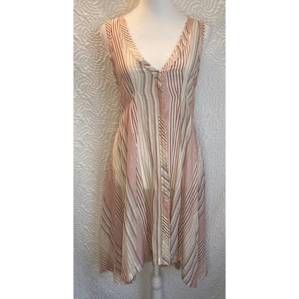 Olivaceous Dress Red Cotton Anthropologie Summer Sundress Size Small
